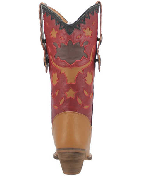 Image #5 - Dingo Women's Love Rocks Leather Underlay Western Boot - Snip Toe , Tan, hi-res