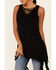 Tasha Polizzi Women's Solid Logan Fringe Tank Top, Black, hi-res