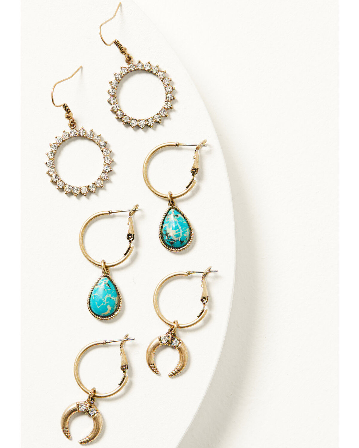 Image #2 - Shyanne Women's Golden Hour Crescent 7-Piece Earrings Set, , hi-res