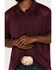 Image #3 - RANK 45&reg; Men's Gazer Textured Solid Short Sleeve Polo Shirt, Purple, hi-res