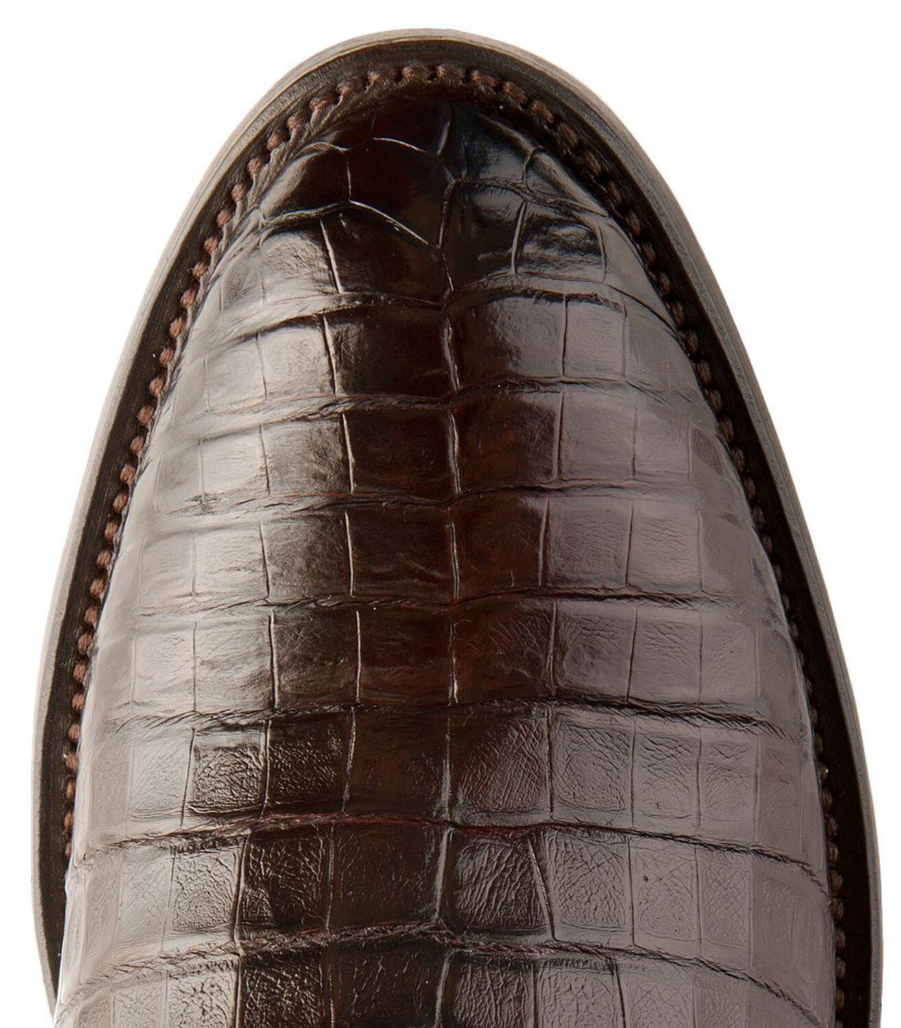 Image #6 - Lucchese Men's Charles Crocodile Belly Cowboy Boots - Round Toe, Black Cherry, hi-res