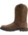 Image #2 - Ariat Men's Groundbreaker Pull On Work Boots - Round Toe, Brown, hi-res