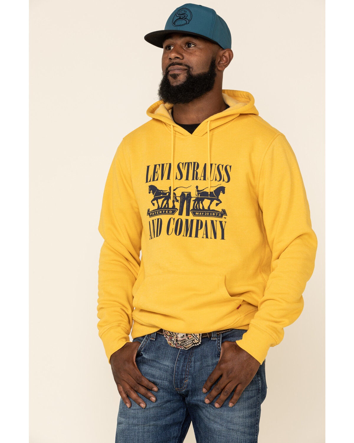 Levi's Men's Yolk Yellow Horses Graphic 