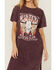 Image #3 - Rock & Roll Denim Women's Graphic Short Sleeve Maxi Dress, Purple, hi-res