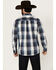 Image #4 - Cody James Men's Gallop Plaid Print Long Sleeve Button-Down Stretch Western Shirt - Tall , White, hi-res