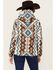 Image #4 - Ariat Women's Chimayo Print Hooded Puffer Jacket, Cream, hi-res