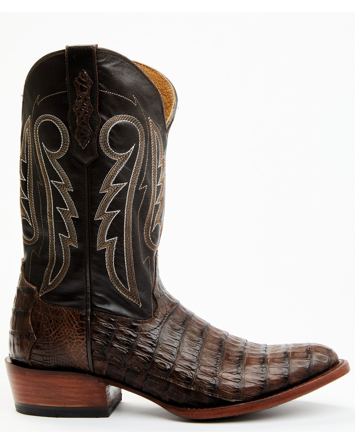 Image #2 - Cody James Men's Exotic Caiman Western Boots - Round Toe, Brown, hi-res