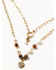 Image #3 - Shyanne Women's Summer Moon Antique Gold Layered Necklace and Earring Set - 3 Piece , Gold, hi-res