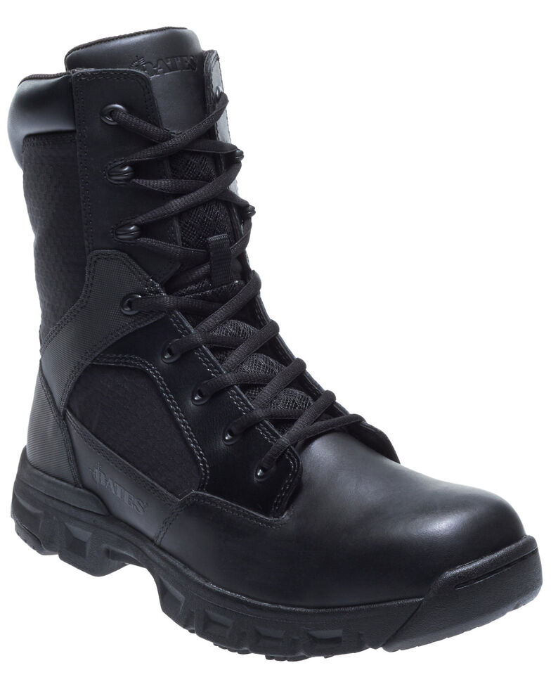 Bates Men's 8" Tactical Sport Work Boots - Round Toe, Black, hi-res