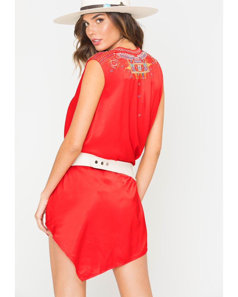 Johnny Was Women S Versairo Crinkle Satin Tunic Sheplers