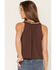 Image #4 - Shyanne Women's Evers Floral Embroidered Sleeveless Tank Top, Dark Brown, hi-res
