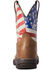 Ariat Women's Anthem Shortie Patriot Western Boots - Broad Square Toe, Brown, hi-res