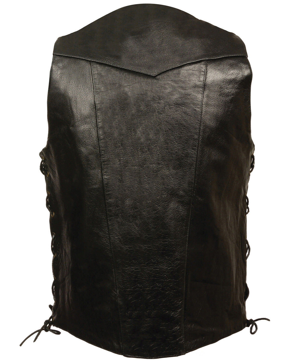 Image #2 - Milwaukee Leather Men's 4X 10 Pocket Side Lace Vest - Tall, Black, hi-res