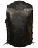 Image #2 - Milwaukee Leather Men's 4X 10 Pocket Side Lace Vest - Tall, Black, hi-res