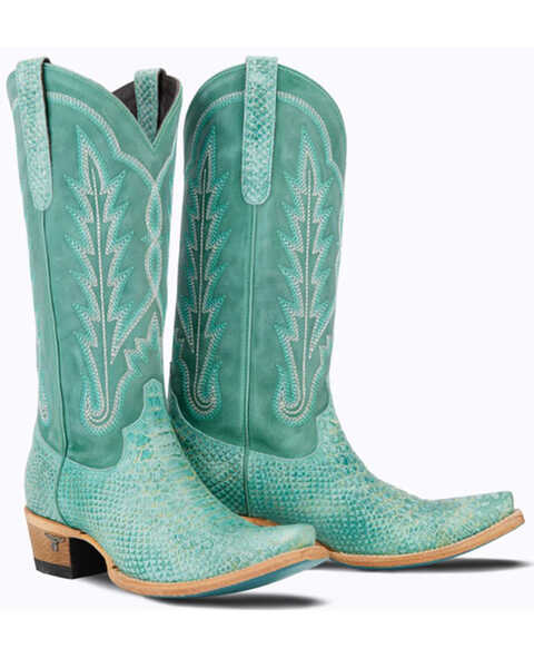 Lane Women's Lexi Rouge Western Boots - Snip Toe , Turquoise, hi-res