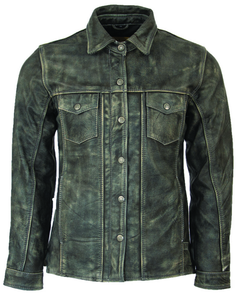 STS Ranchwear Men's Grey The Ranch Hand Leather Jacket , Steel, hi-res