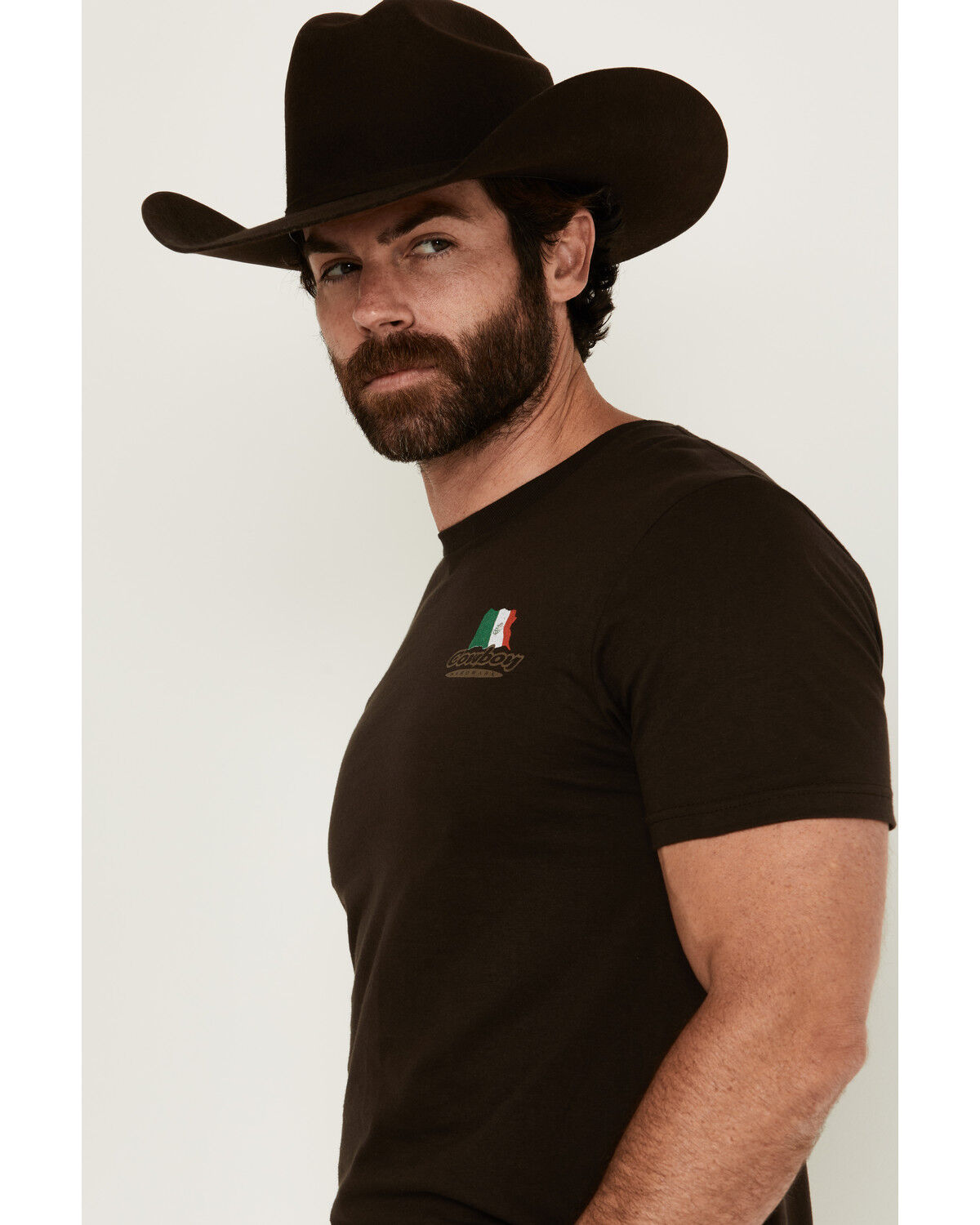 Image #2 - Cowboy Hardware Men's 8 Seconds Short Sleeve Graphic T-Shirt, Chocolate, hi-res