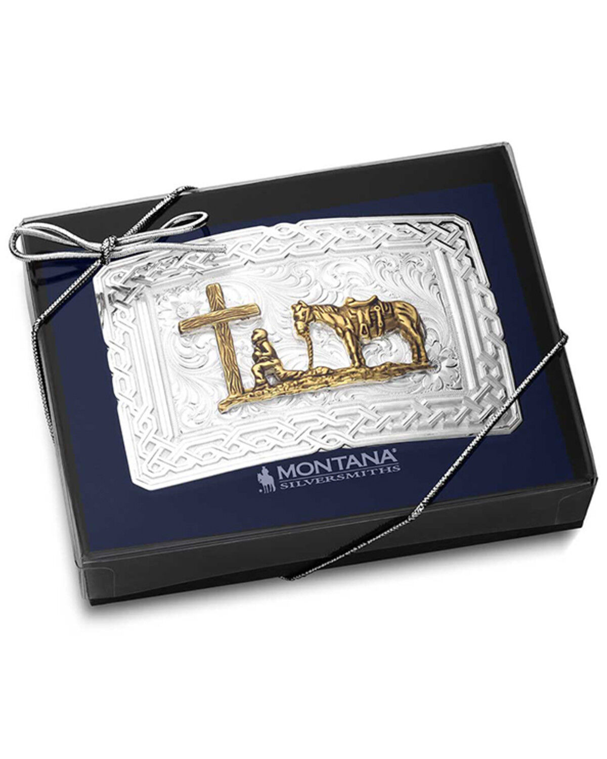 Image #3 - Montana Silversmiths Unyielding Grit Belt Buckle, Silver, hi-res