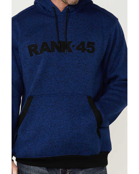 Image #4 - RANK 45® Men's Ranhan Logo Hooded Sweatshirt , Blue, hi-res