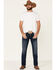 Image #1 - Ariat Men's M4 Denali Malone Dark Stretch Stackable Relaxed Straight Jeans, Blue, hi-res