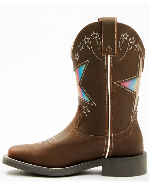 Image #3 - Shyanne Girls' Superstar Western Boots - Broad Square Toe , Brown, hi-res