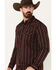 Image #2 - Moonshine Spirit Men's Striped Print Long Sleeve Snap Western Shirt, Purple, hi-res