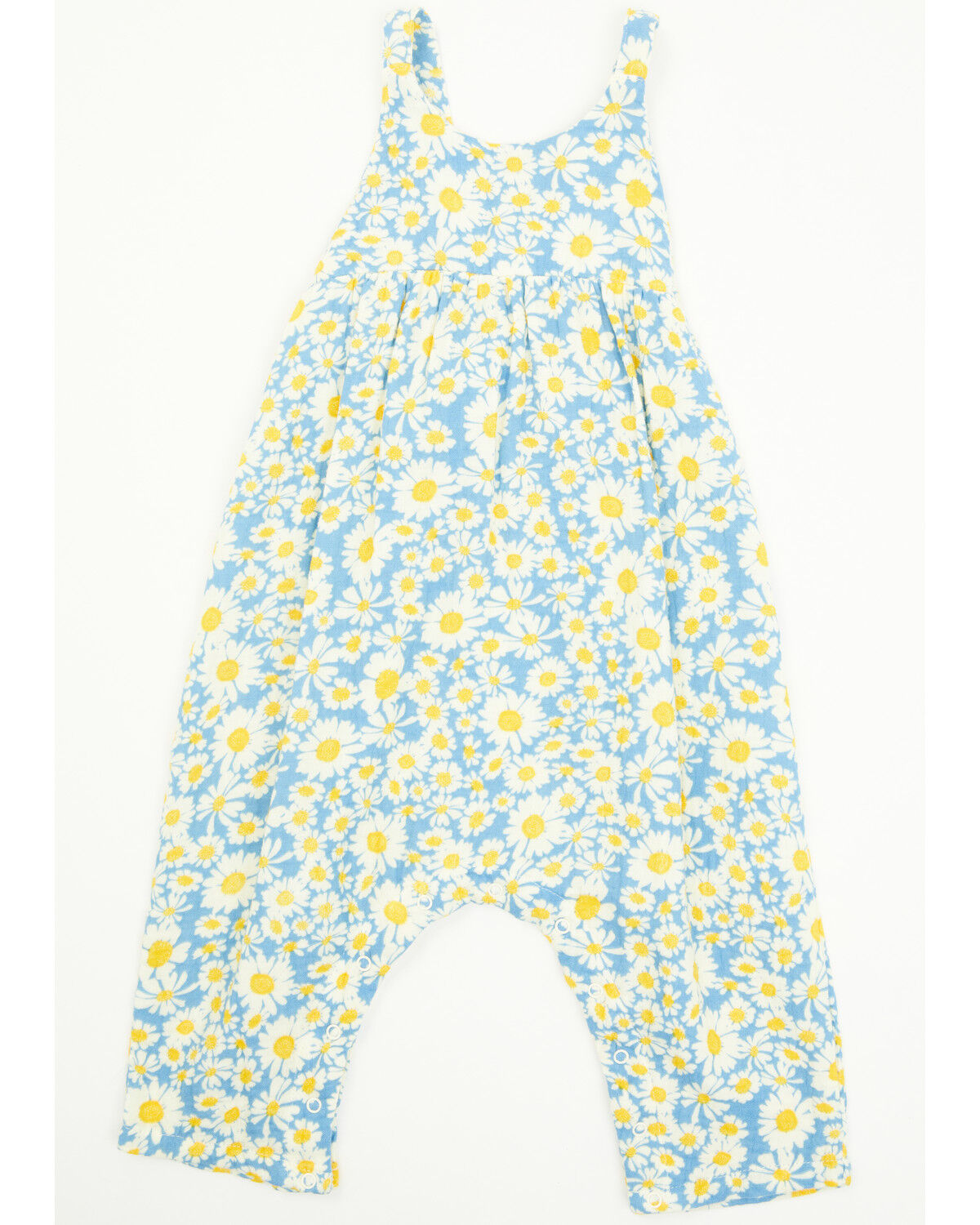 Image #1 - Angel Dear Infant Girls' Shasta Daisy Tie Back Onesie, Blue, hi-res