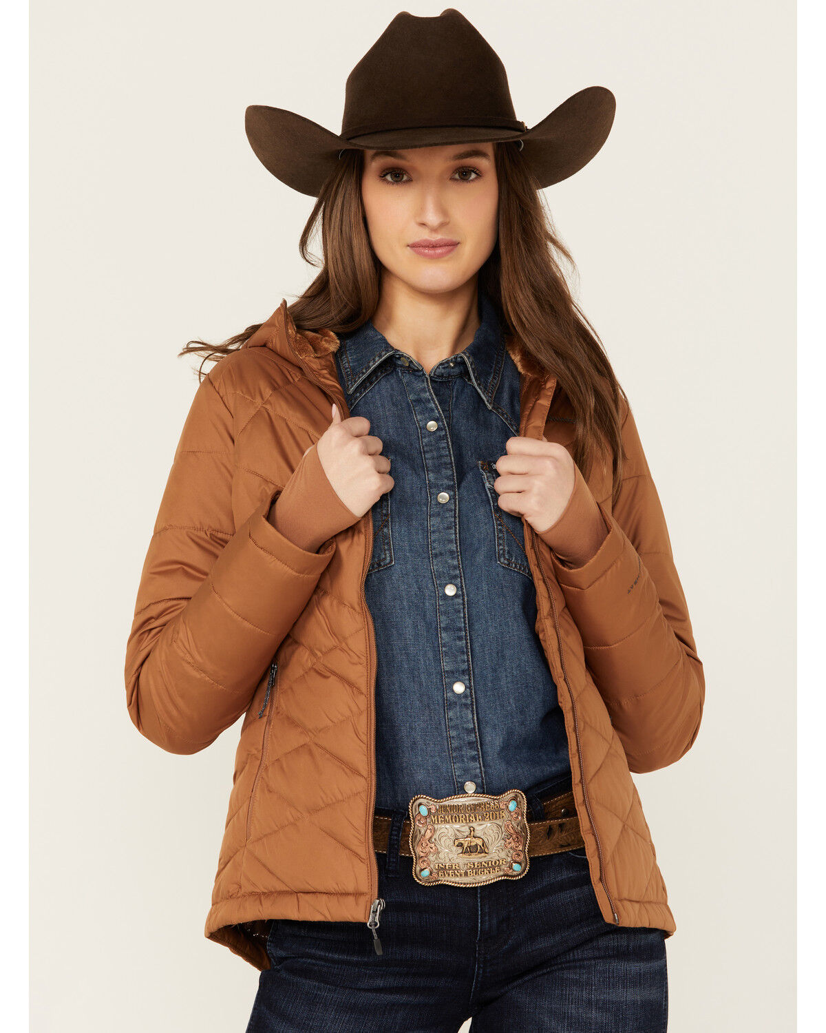 Image #1 - Columbia Women's Heavenly™ Long Hooded Jacket, Copper, hi-res