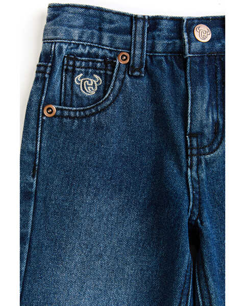 Cowboy Hardware Toddler Boys' Embroidered Cowboy Horse Medium Wash Straight Jeans, Blue, hi-res