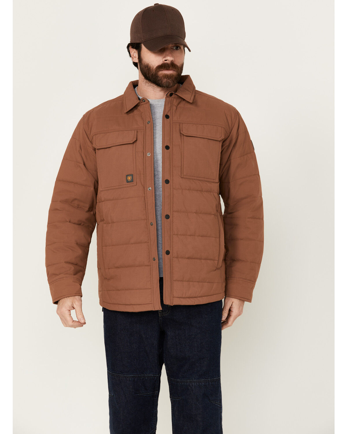 Image #1 - Ariat Men's Rebar Cordura Ripstop Insulated Shirt Jacket, Multi, hi-res