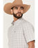 Image #2 - Cinch Men's Plaid Print Short Sleeve Button-Down Performance Stretch Western Shirt, White, hi-res