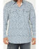 Image #3 - Moonshine Spirit&reg; Men's Falling Leaf Floral Print Long Sleeve Snap Western Shirt, Blue, hi-res