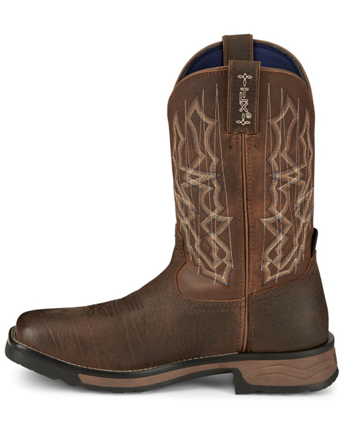 Image #3 - Tony Lama Men's Anchor Water Buffalo Soft Western Work Boots - Broad Square Toe, Brown, hi-res