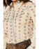Image #3 - Roper Women's Floral Striped Long Sleeve Snap Western Shirt, Cream, hi-res