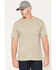 Image #1 - Carhartt Men's Relaxed Fit Lightweight Garment Dyed Short Sleeve Pocket T-Shirt, Light Grey, hi-res