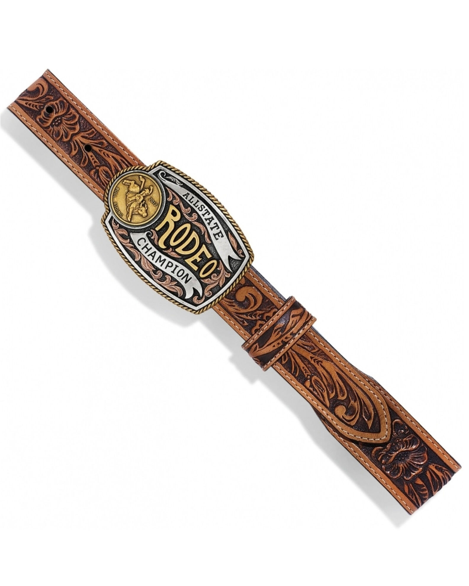 Image #3 - Tony Lama Boys' Lil Champ Western Belt, Tan, hi-res