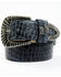 Idyllwind Women's Napier Crocodile Print Western Belt, Blue, hi-res