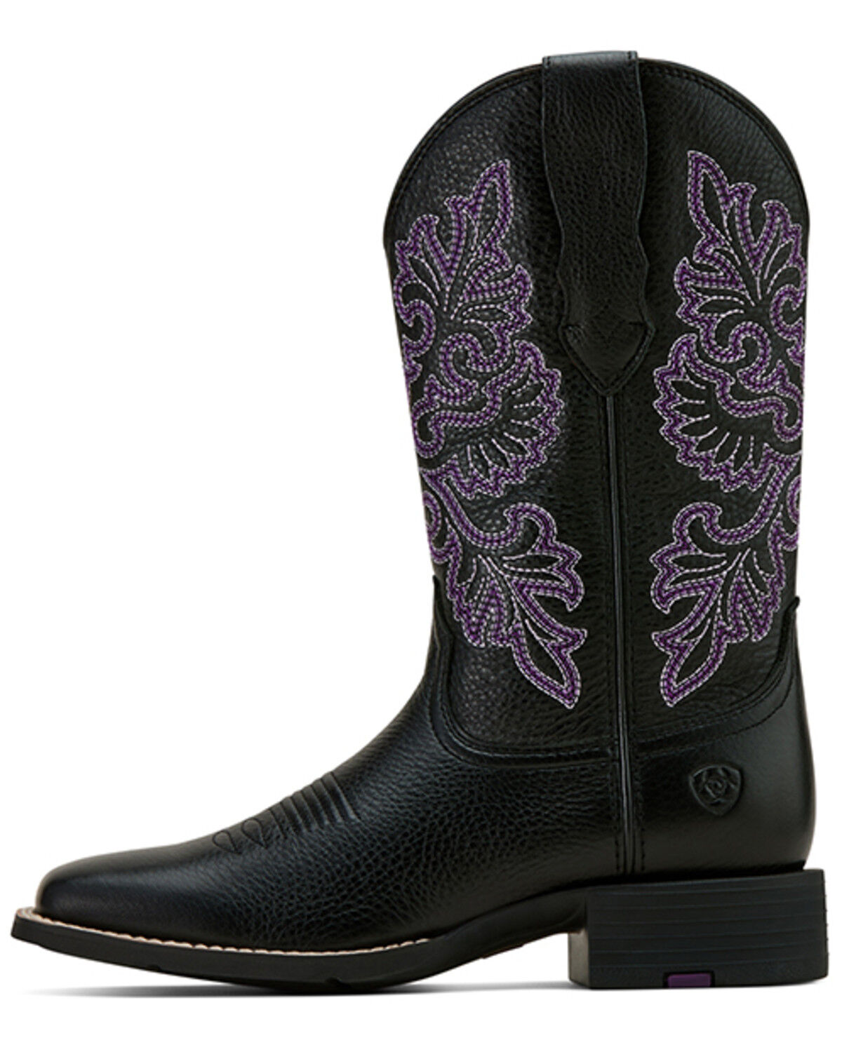 Image #2 - Ariat Women's Round Up Western Boots - Broad Square Toe, Black, hi-res
