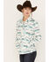 Image #2 - RANK 45® Women's Southwestern Print Quilted Shacket, Teal, hi-res