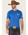 Image #1 - Buck Wear Men's Home Of The Brave Graphic Short Sleeve T-Shirt , Royal Blue, hi-res