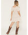 Image #4 - Angie Women's Ditsy Floral Print Short Sleeve Mini Dress, Ivory, hi-res