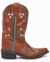 Shyanne Girls' Floral Embroidery Western Boots - Snip Toe, Brown, hi-res