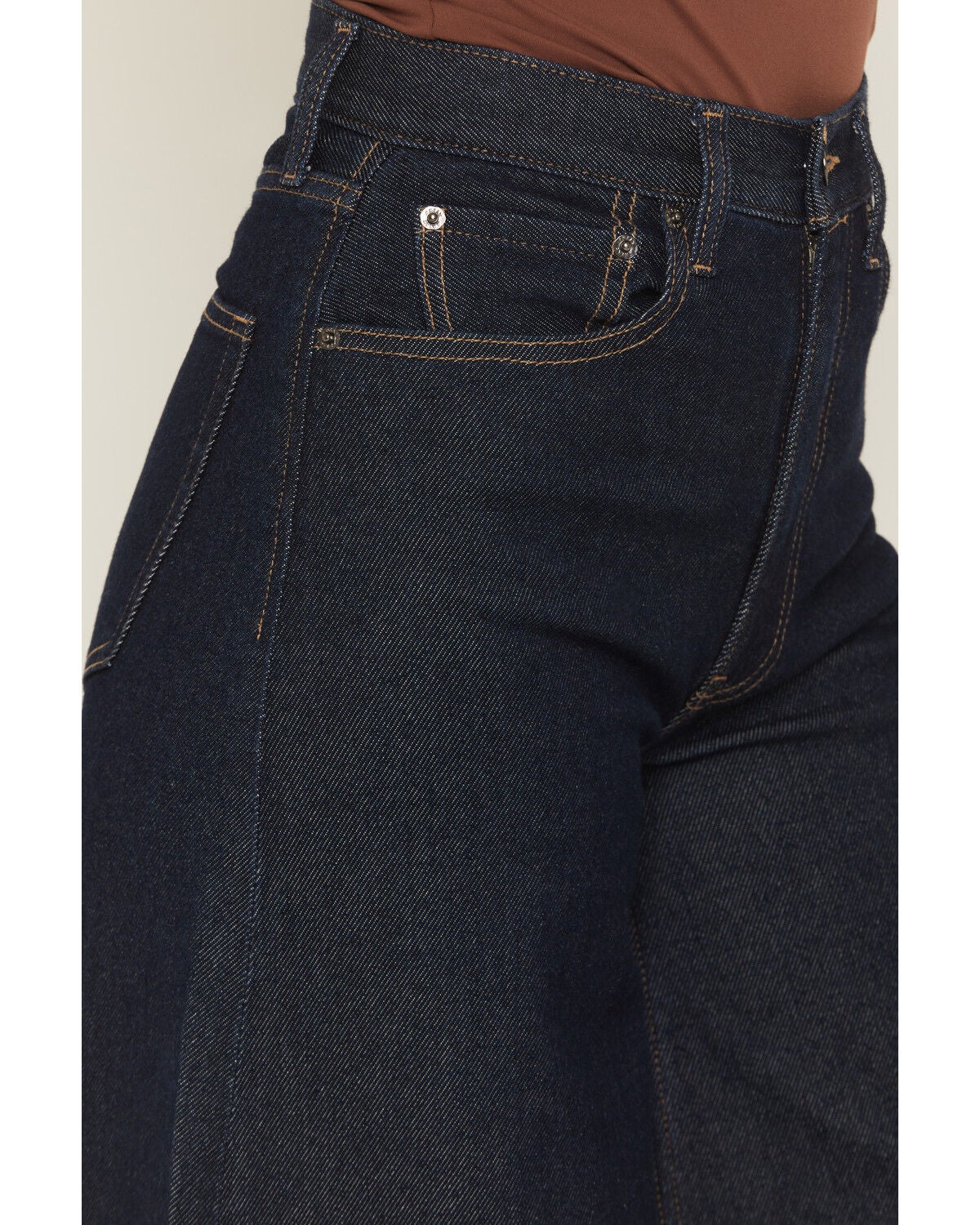 Image #2 - Ariat Women's Jazmine Dark Wash High Rise Super Wide Leg Stretch Denim Jeans, Dark Wash, hi-res