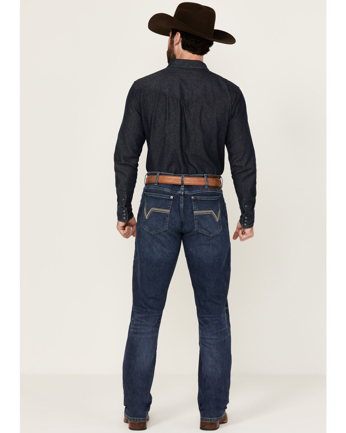 Image #3 - Wrangler 20X Men's Warren Medium Wash Slim Straight Stretch Denim Jeans, Medium Wash, hi-res