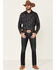 Image #2 - Rock & Roll Denim Men's Charcoal Floral Print Long Sleeve Western Shirt, Charcoal, hi-res