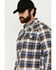 Image #2 - Cody James Men's FR Plaid Print Long Sleeve Snap Midweight Work Shirt , Navy, hi-res