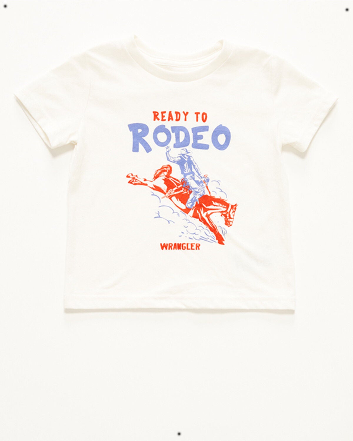 Image #1 - Wrangler Toddler Boys' Ready Rodeo Short Sleeve Graphic T-Shirt, White, hi-res