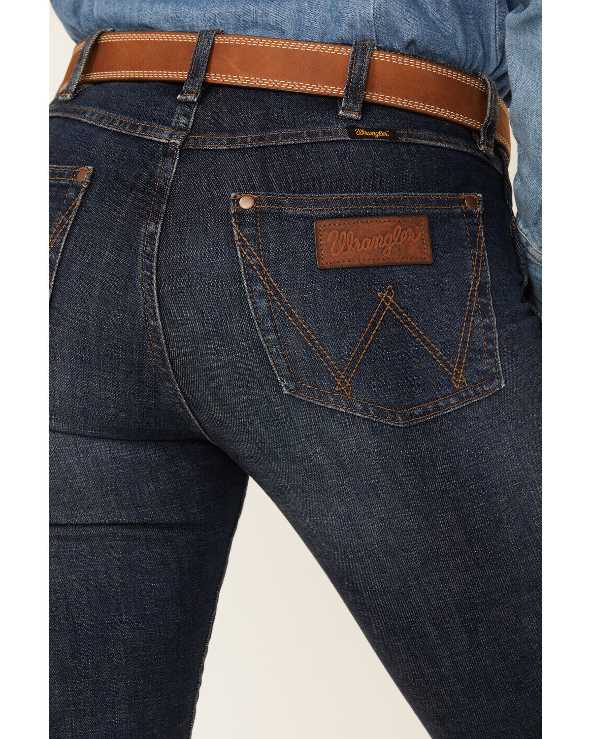 Image #4 - Wrangler Retro Women's Dark Wash High Rise Slim Stretch Bootcut Jeans, Dark Wash, hi-res