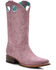 Image #1 - Corral Girls' Suede Western Boots - Square Toe, Lavender, hi-res