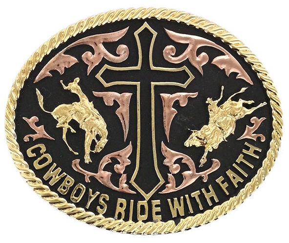 Cody James Men's Ride with Faith Belt Buckle, Multi, hi-res